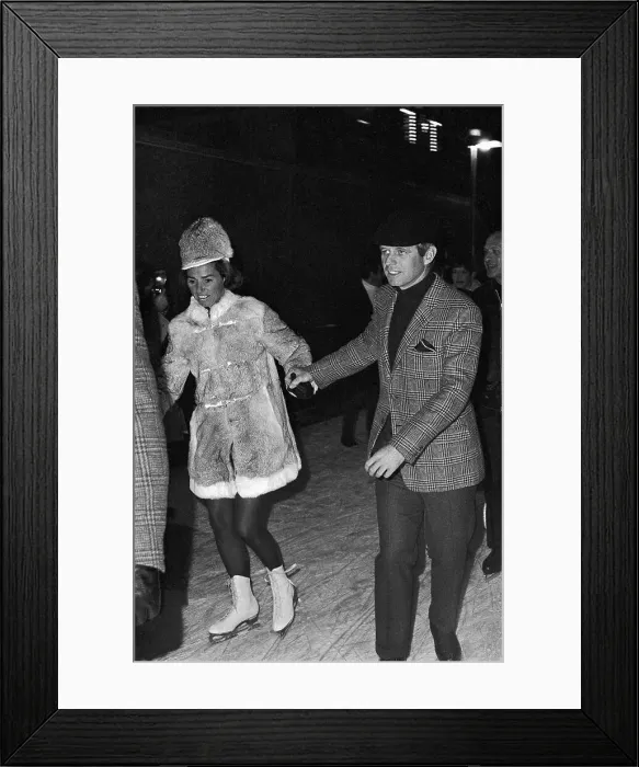 Framed Print : Robert and Ethel Kennedy Skating Framed Print : Robert and Ethel Kennedy Skating