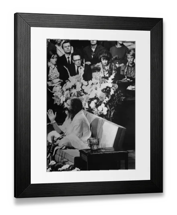 Framed Print : Mia Farrow Waiting for Spiritual Leader Framed Print : Mia Farrow Waiting for Spiritual Leader