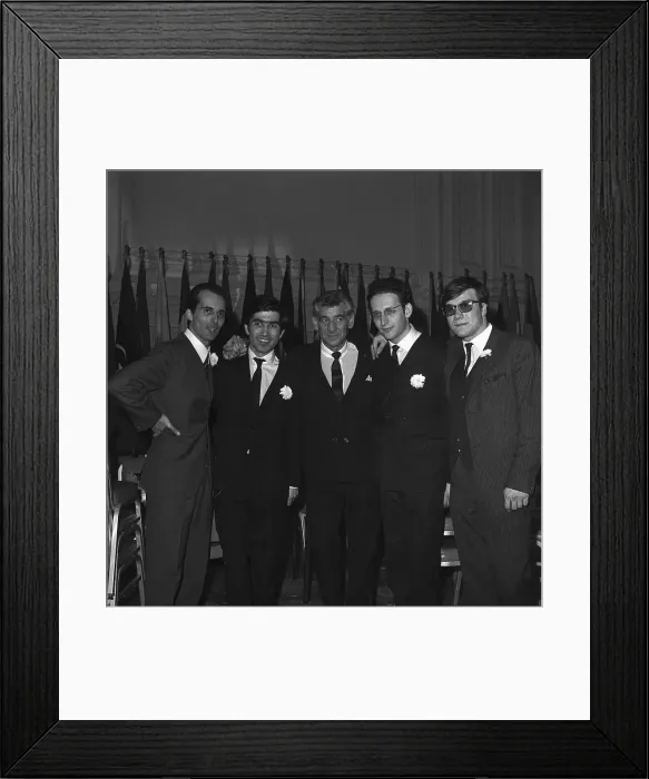 Framed Print : Leonard Bernstein Surrounded by Some of His Peers