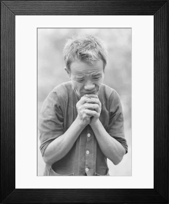 Framed Print : Viet Cong Suspect Cowering