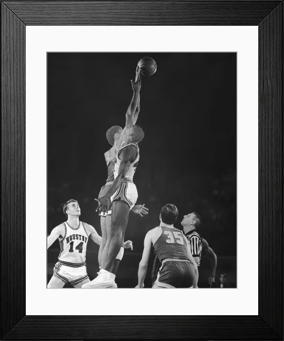 Framed Print : Kareem Abdul-Jabbar in Basketball Action