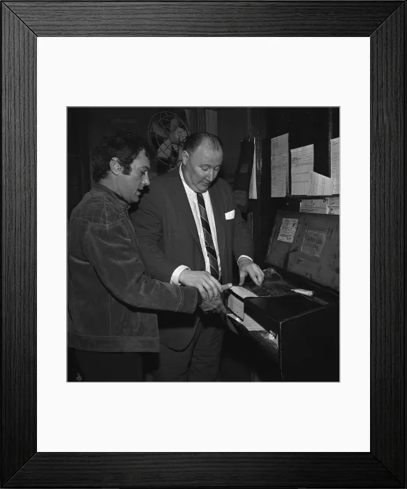 Framed Print : Tony Curtis Being Fingerprinted by Police Framed Print : Tony Curtis Being Fingerprinted by Police