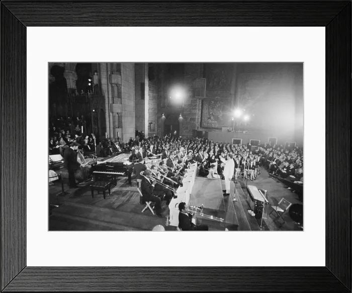 Framed Print : Duke Ellington Conducting Orchestra at Cathedral Framed Print : Duke Ellington Conducting Orchestra at Cathedral