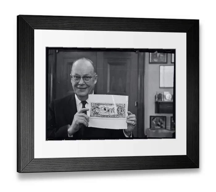 Framed Print : Senator Proposing a New Design for the One Dollar Bill Framed Print : Senator Proposing a New Design for the One Dollar Bill