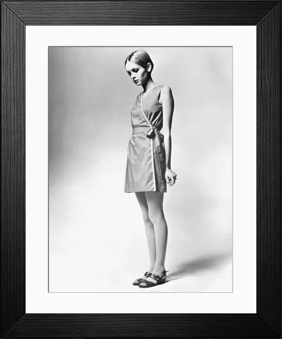 Framed Print : Twiggy Modeling Short Summer Dress Framed Print : Twiggy Modeling Short Summer Dress