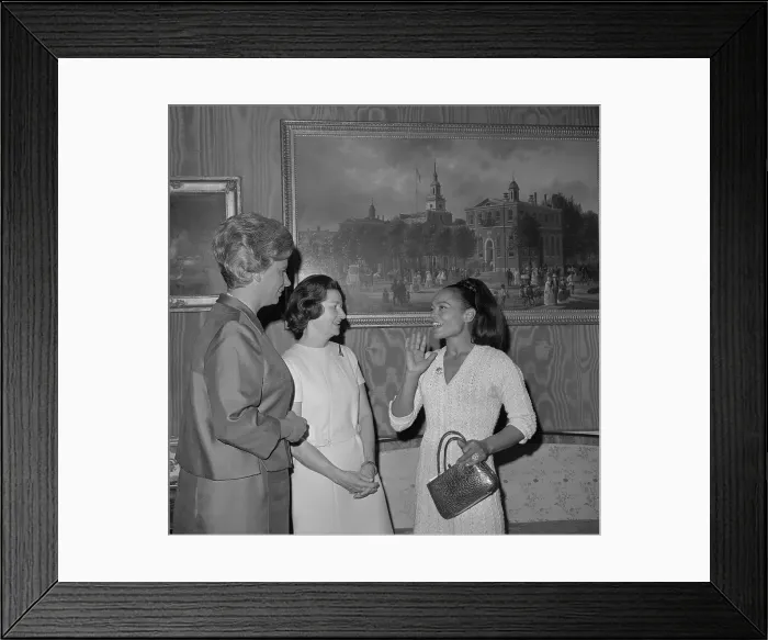 Framed Print : Mrs. Lyndon B.. Johnson, Katherine Peden, and Eartha Kitt at a White House Luncheon Framed Print : Mrs. Lyndon B.. Johnson, Katherine Peden, and Eartha Kitt at a White House Luncheon