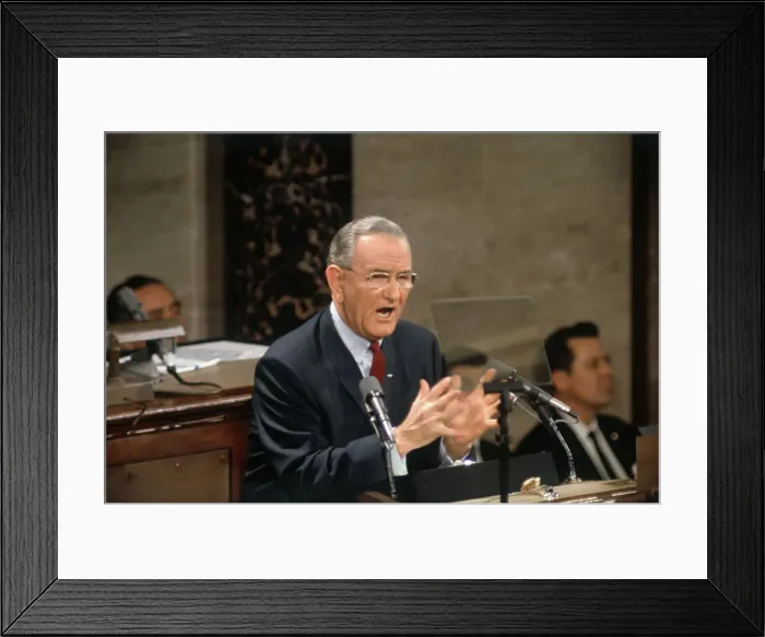 Framed Print : Lyndon Johnson Addressing Congress Framed Print : Lyndon Johnson Addressing Congress