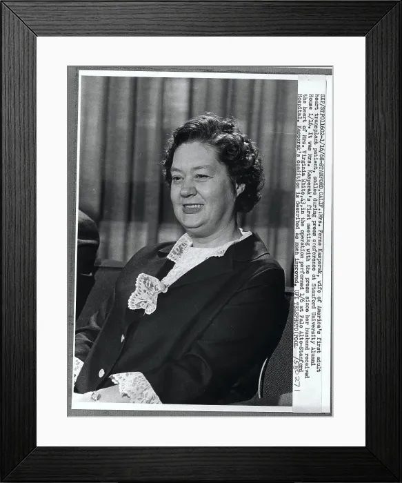 Framed Print : Wife of Heart Transplant Patient Talking Framed Print : Wife of Heart Transplant Patient Talking