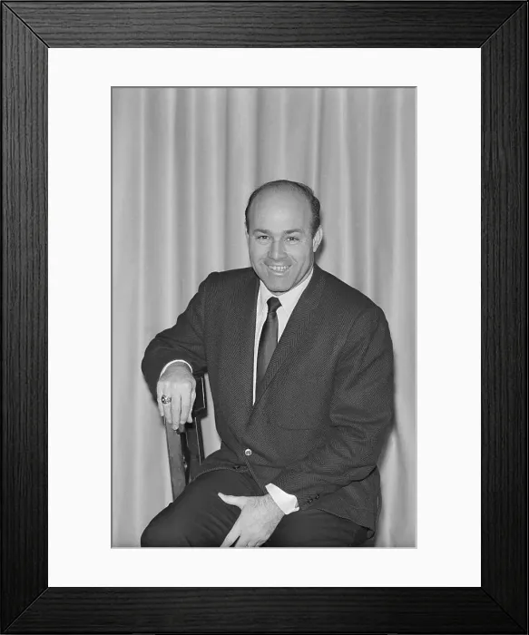 Framed Print : Joe Garagiola Sitting on Stool Framed Print : Joe Garagiola Sitting on Stool