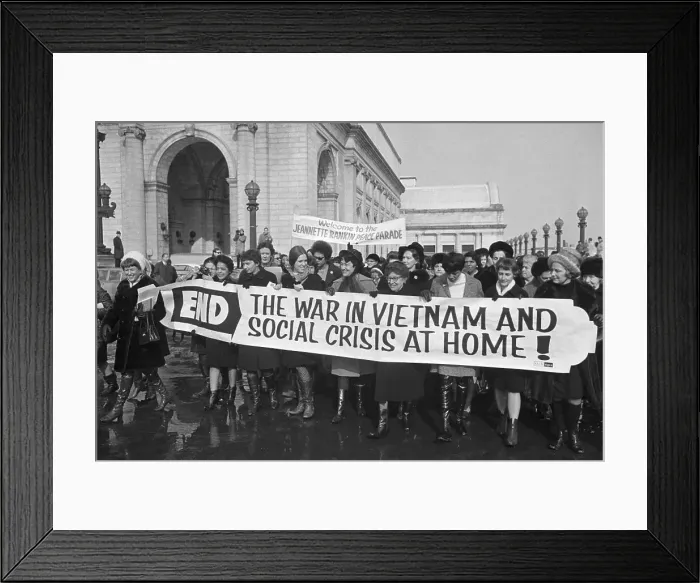 Framed Print : Jeanette Rankin Brigade Protesting Vietnam War Framed Print : Jeanette Rankin Brigade Protesting Vietnam War