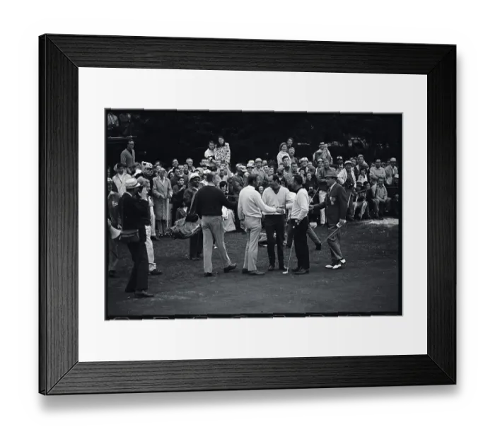 Framed Print : Pro-Golfers Being Cordial Framed Print : Pro-Golfers Being Cordial