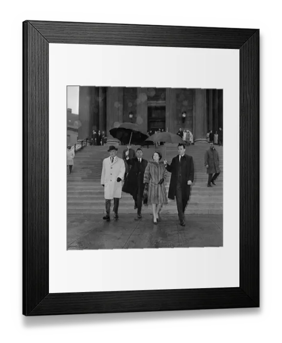 Framed Print : President and Mrs. Johnson Being Escorted Framed Print : President and Mrs. Johnson Being Escorted