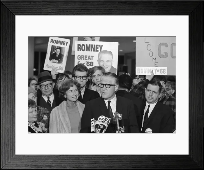 Framed Print : George Romney Speaking at News Conference Framed Print : George Romney Speaking at News Conference