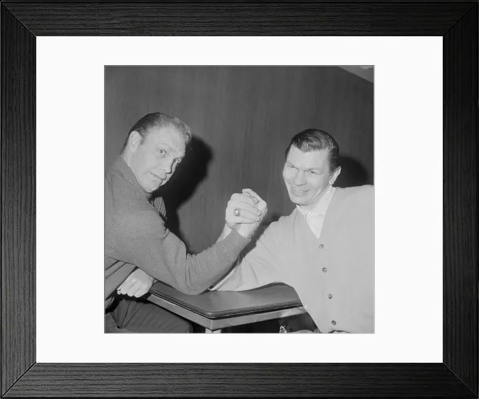 Framed Print : Bobby Hull and Stan Mikita Being Friendly Framed Print : Bobby Hull and Stan Mikita Being Friendly