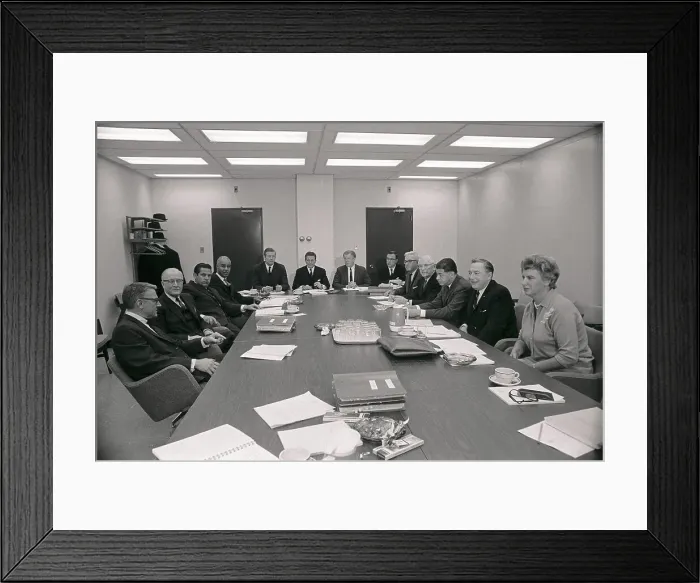 Framed Print : Advisory Committee Members Seated at Table Framed Print : Advisory Committee Members Seated at Table