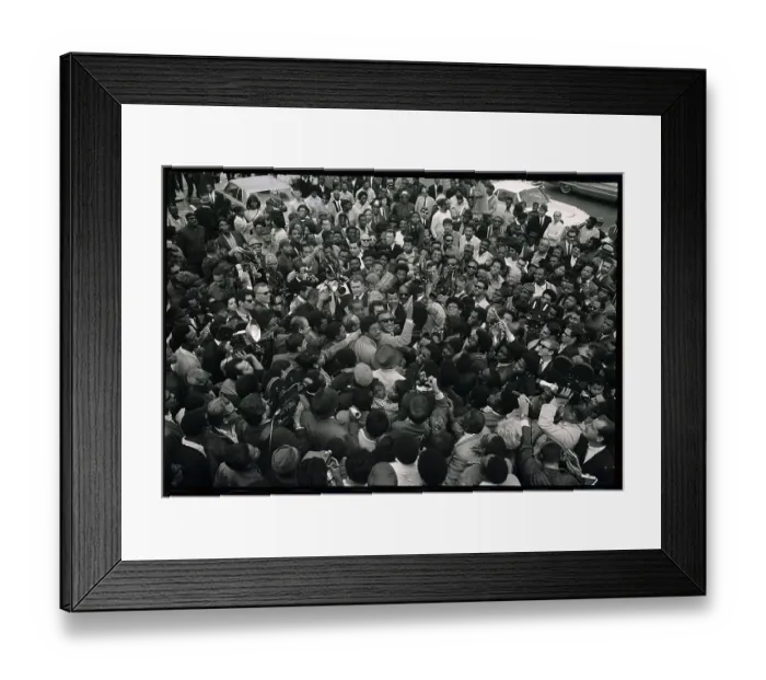 Framed Print : Adam Clayton Powell within Crowd Framed Print : Adam Clayton Powell within Crowd