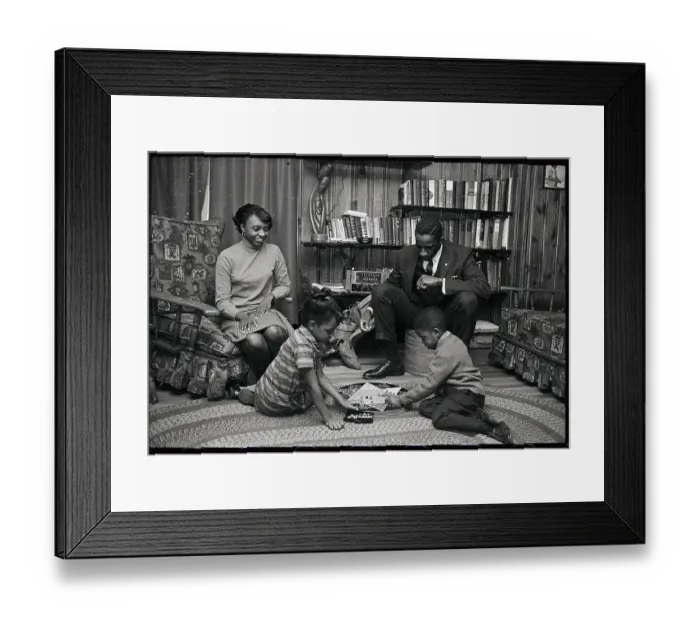 Framed Print : Family During Recreation Time