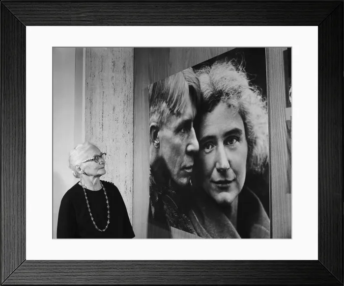 Framed Print : Mrs. Carl Sandburg Looking at a Painting Framed Print : Mrs. Carl Sandburg Looking at a Painting
