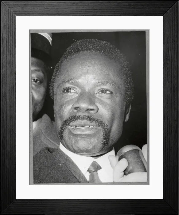 Framed Print : Gabon President Omar Bongo Speaks Into Microphone Framed Print : Gabon President Omar Bongo Speaks Into Microphone