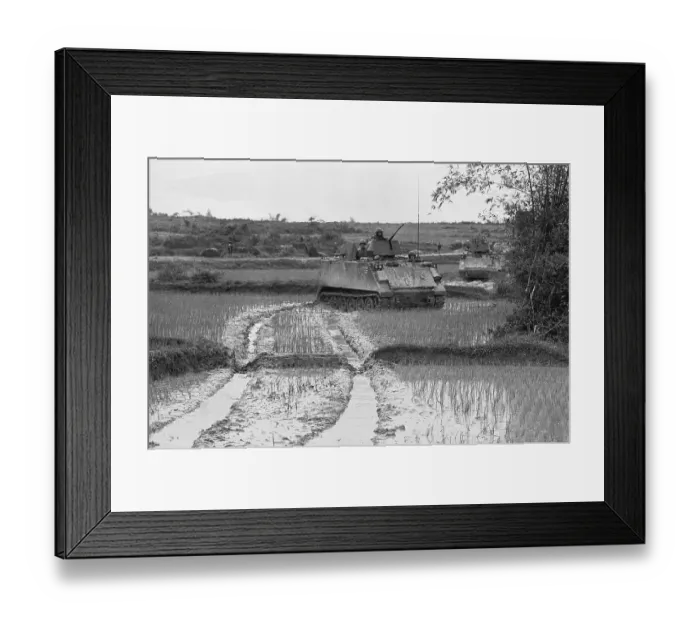 Framed Print : Tank out on the Fields in Vietnam Framed Print : Tank out on the Fields in Vietnam