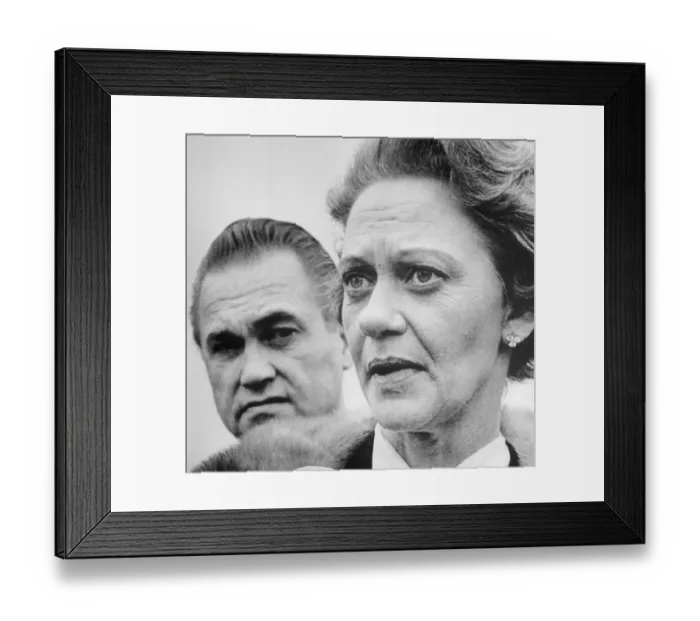 Framed Print : George and Lurleen Wallace at Hospital Framed Print : George and Lurleen Wallace at Hospital