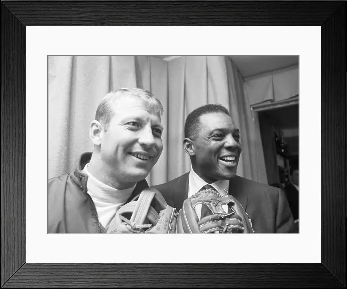 Framed Print : Mickey Mantle and Willie Mays at Fair Framed Print : Mickey Mantle and Willie Mays at Fair