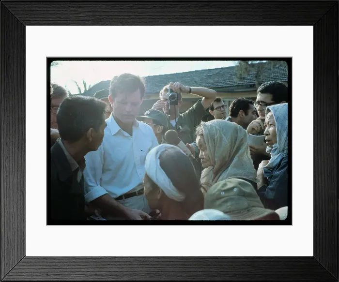 Framed Print : Senator Edward Kennedy Touring Village Framed Print : Senator Edward Kennedy Touring Village