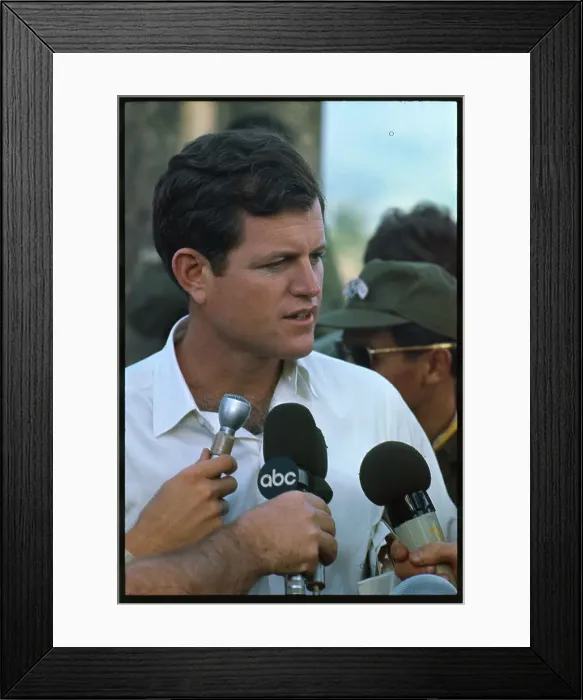 Framed Print : Newsmen Interviewing Edward Kennedy Framed Print : Newsmen Interviewing Edward Kennedy