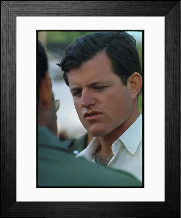 Framed Print : Newsmen Interviewing Edward Kennedy Framed Print : Newsmen Interviewing Edward Kennedy