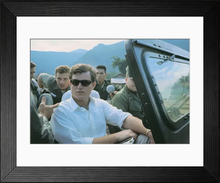 Framed Print : Senator Edward Kennedy Touring Village Framed Print : Senator Edward Kennedy Touring Village