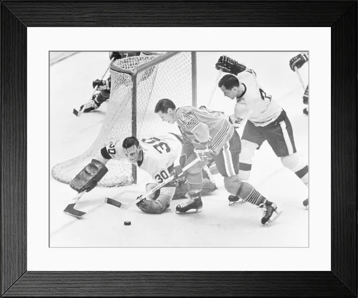 Framed Print : Goalie Deflecting Shot Framed Print : Goalie Deflecting Shot
