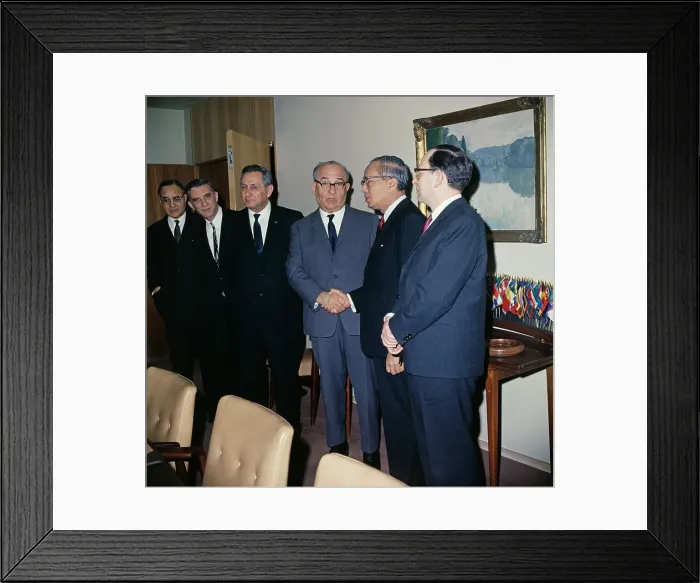 Framed Print : Levi Eshkol And U Thant Framed Print : Levi Eshkol And U Thant