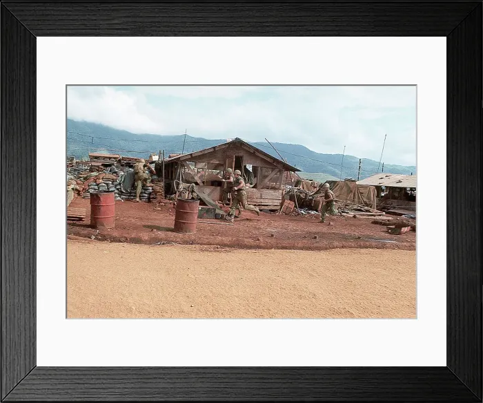 Framed Print : Marines Rush for Cover Framed Print : Marines Rush for Cover