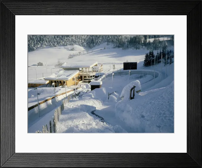 Framed Print : Snow-Covered Olympic Luge Track Framed Print : Snow-Covered Olympic Luge Track