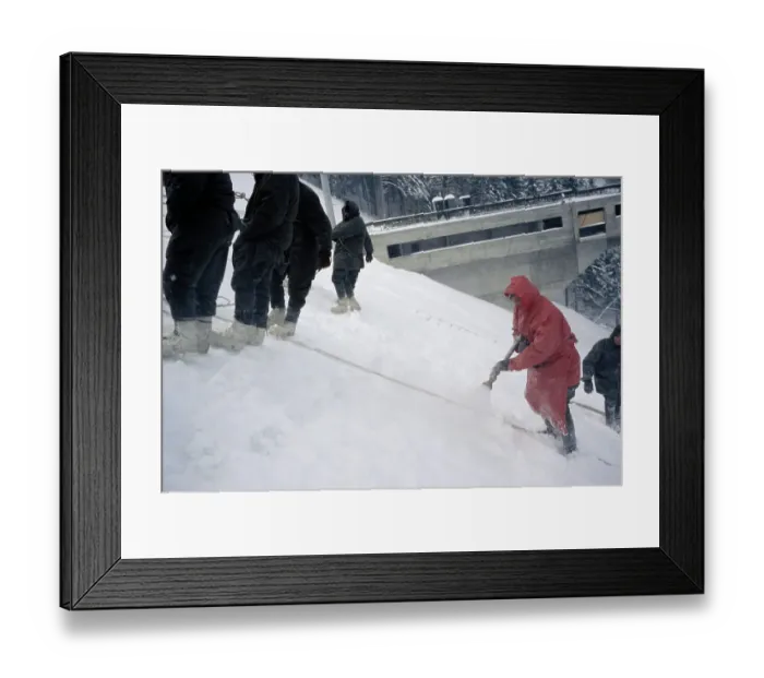 Framed Print : Preparing The Slope, Winter Olympics Framed Print : Preparing The Slope, Winter Olympics