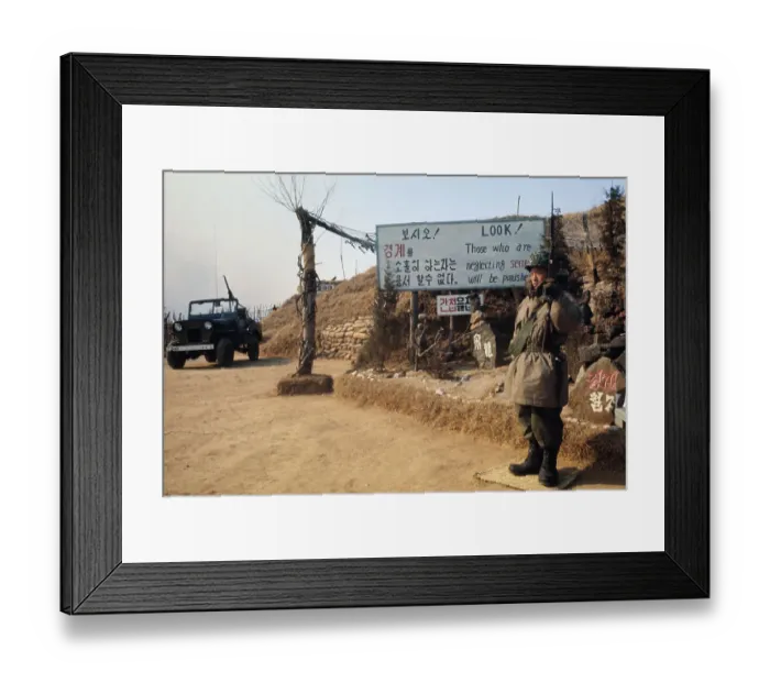 Framed Print : ROK Soldier On Guard Duty Framed Print : ROK Soldier On Guard Duty