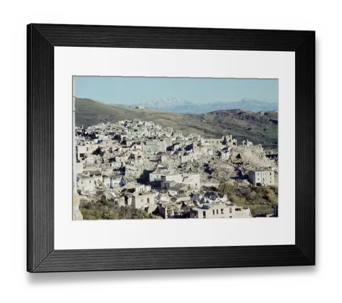 Framed Print : Aftermath Of Earthquake, Sicily Framed Print : Aftermath Of Earthquake, Sicily