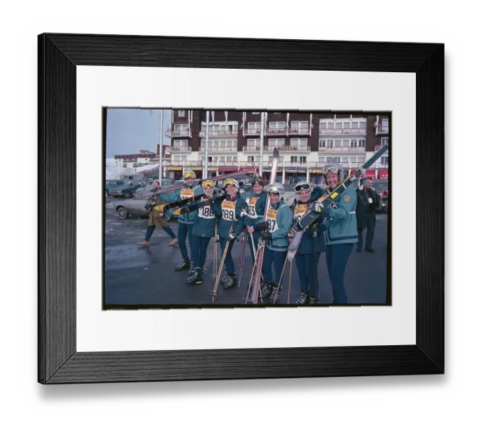 Framed Print : The United States Skiers Ladies Team Framed Print : The United States Skiers Ladies Team