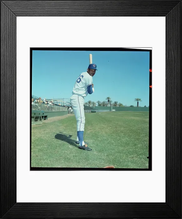 Framed Print : Bill Williams Posing with a Bat Framed Print : Bill Williams Posing with a Bat