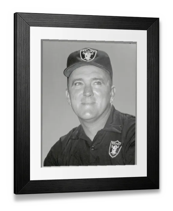 Framed Print : Portrait of Football Coach John Rauch Framed Print : Portrait of Football Coach John Rauch