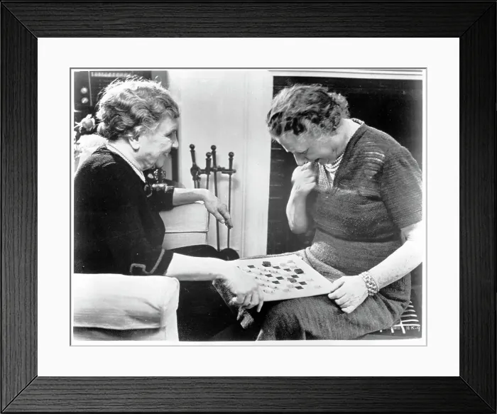 Framed Print : Helen Keller Playing Chess with Polly Thomson Framed Print : Helen Keller Playing Chess with Polly Thomson