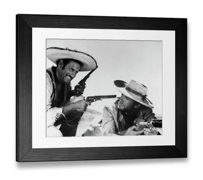 Framed Print : Eli Wallach and Clint Eastwood in Movie Framed Print : Eli Wallach and Clint Eastwood in Movie