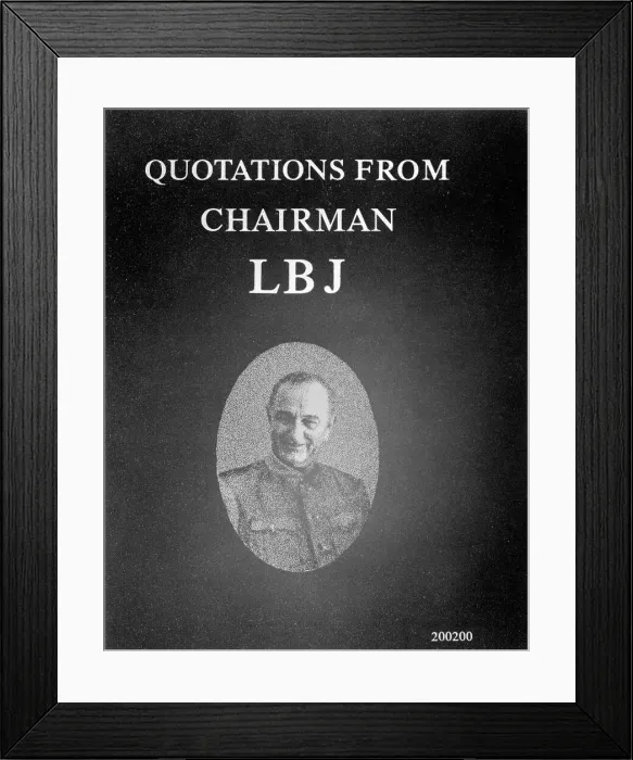 Framed Print : Satirical Book Cover of Lyndon Johnson Quotes Framed Print : Satirical Book Cover of Lyndon Johnson Quotes