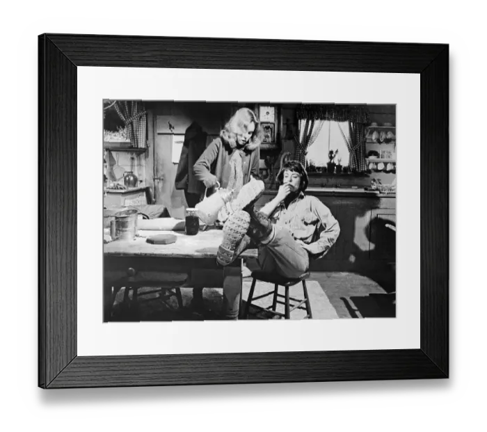 Framed Print : Sandy Dennis Pouring Coffee in Kitchen Framed Print : Sandy Dennis Pouring Coffee in Kitchen