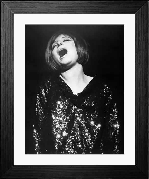 Framed Print : Barbra Streisand Singing In Funny Girl
