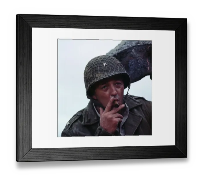 Framed Print : Robert Mitchum Smoking a Cigar Framed Print : Robert Mitchum Smoking a Cigar