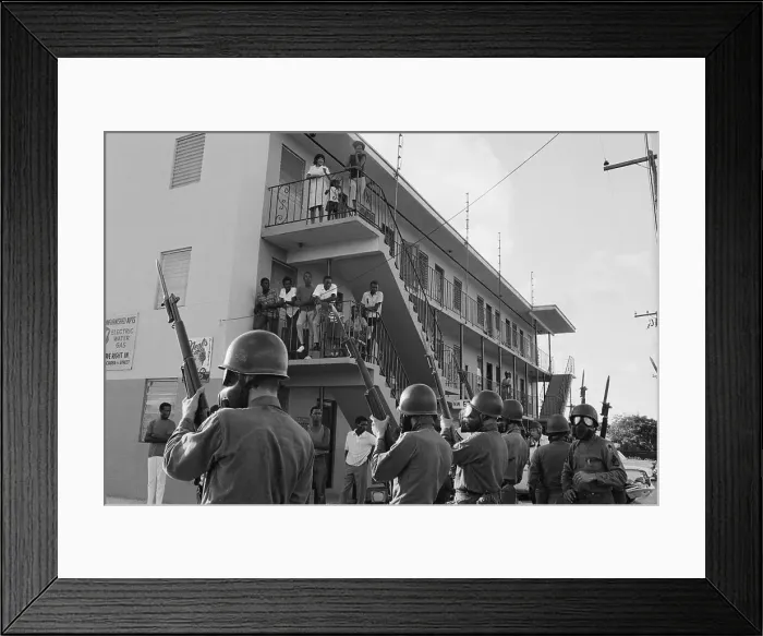 Framed Print : National Guard in Miami's Liberty City Framed Print : National Guard in Miami's Liberty City