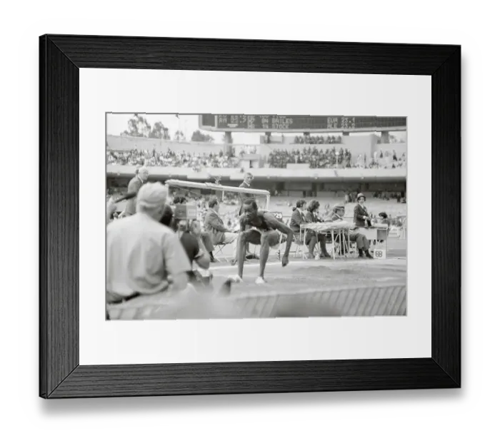 Framed Print : Robert Beamon Competing in Olympics Framed Print : Robert Beamon Competing in Olympics