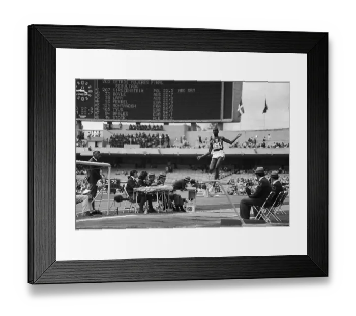 Framed Print : Robert Beamon Doing Triple Jump Framed Print : Robert Beamon Doing Triple Jump