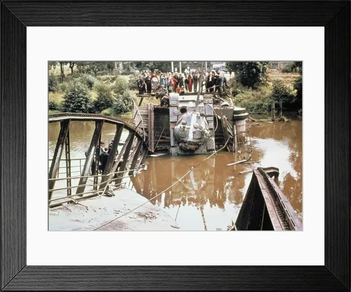 Framed Print : Tanks Trying to Cross Bridge Framed Print : Tanks Trying to Cross Bridge